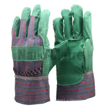 NMSAFETY зеленый ПВХ пропитанные ткани ладони перчатки